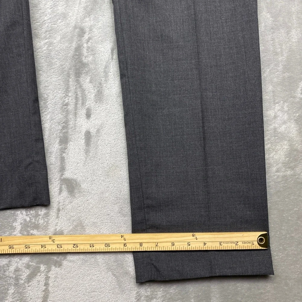 Lauren Ralph Lauren Men's Charcoal Wool Dress Pants Sz 36 Fits 35